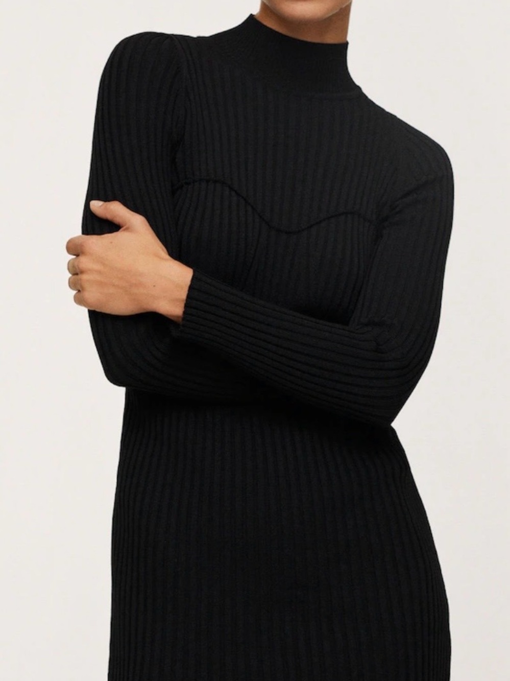 MANGO knitted dress - Nura - Black